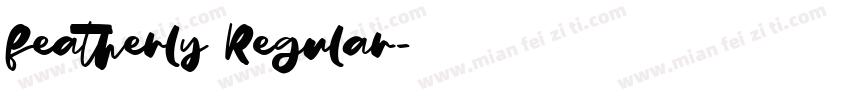 featherly Regular字体转换